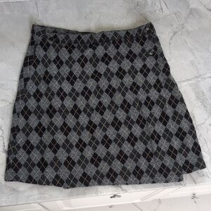 Stylish Gray Argyle Women's Skirt
